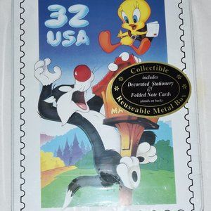 Vintage Metal Box Warner Bros Looney Tunes Sylvest